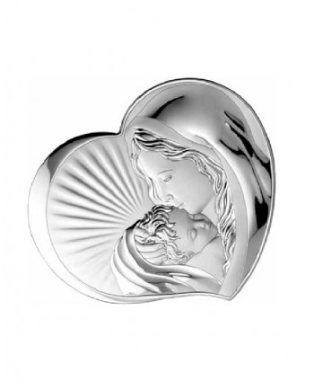 Icoană argintată Maria cu...