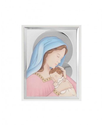 Icoană argintată Maria cu...